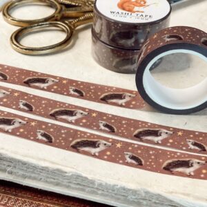 Starry Hedgehog Washi Tape